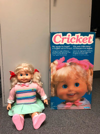 Cricket Doll 1986 - Excellent Condition with clothes & tapes