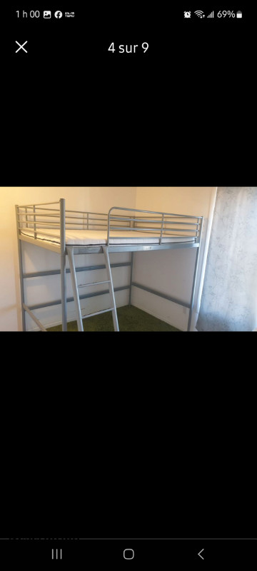 Lit loft simple a vendre in Beds & Mattresses in Gatineau