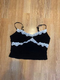 Cropped lace top