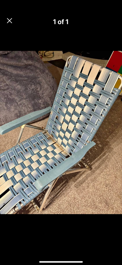 Vintage folding lounge chair, View more