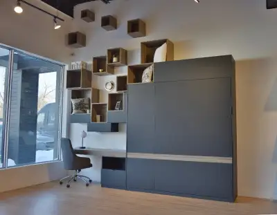 Lit mural KING/ Bureau/ Rangement/ sur mesure/ iMural, View more