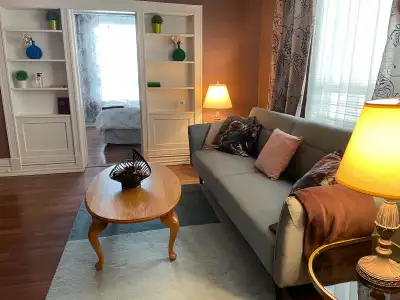 Move in ready fully Furnished Private 1 bedroom with a bathroom, living room and kitchen Unit in Sas...