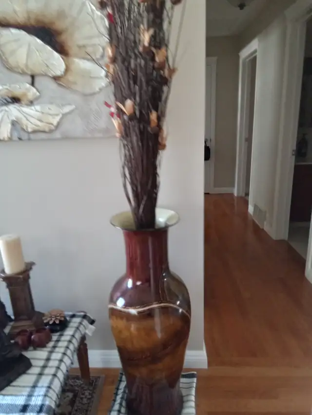 Large vase with decorative branches
