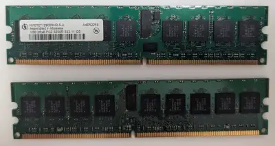 1GB Infineon DDR2-400 PC2-3200R 2Rx8 ECC Reg Server-Ram HYS72T12, View more