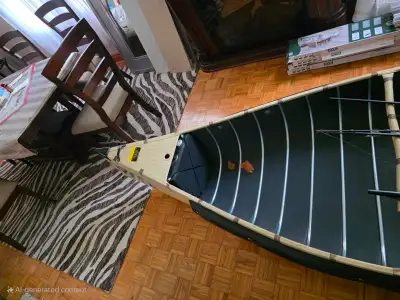 Brand new 14 foot pointed sportspal canoe Includes oars/ paddles also included is trolling motor bra...