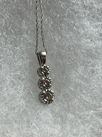 White gold and diamond necklace $150.00