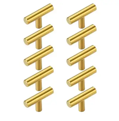 Neuf; 20 poignées dorées en forme de T , View more