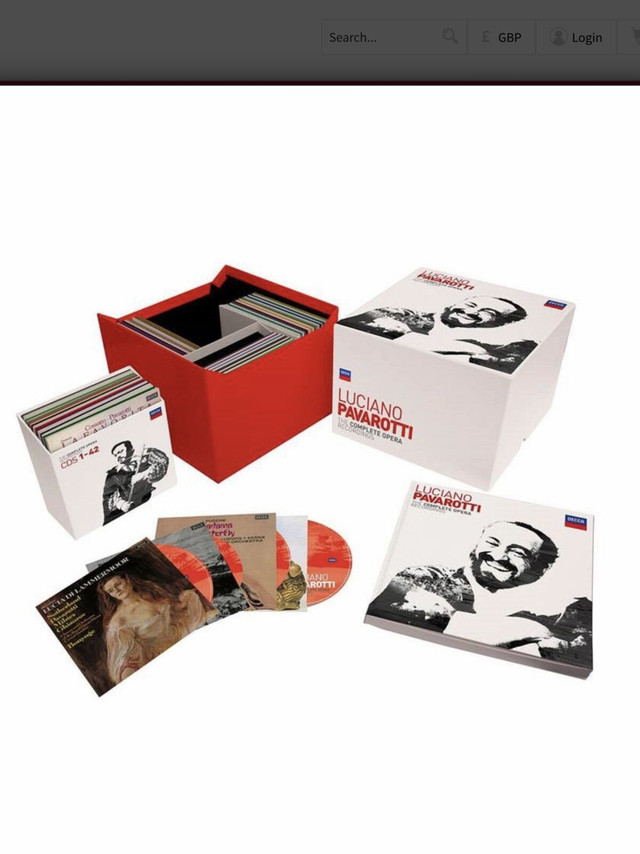 LUCIANO PAVAROTTI THE COMPLETE OPERA RECORDINGS 101 DISC BOX SET in CDs, DVDs & Blu-ray in City of Toronto