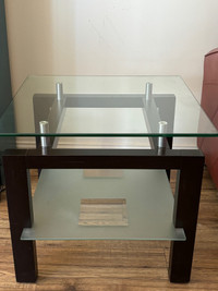 Sofa end table,  54cm H, 60cm W, 60cm D
