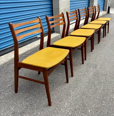 Teak Danish Vintage MCM Dining Chairs , View more
