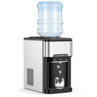 3-in-1 Water Cooler Dispenser with Built-in Ice Maker w/ 3 Tempe