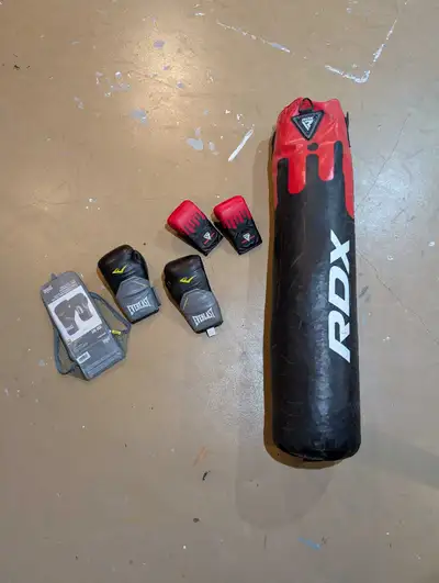 RDX punch bag and gloves , View more