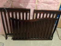 Wooden crib with Sealy baby soft mattress