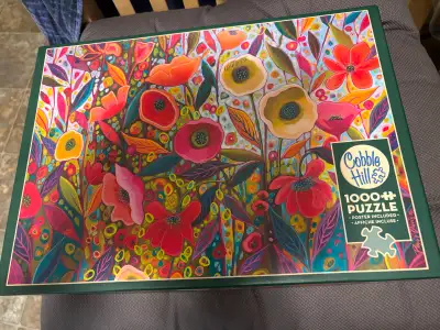 1,000 piece Cobble Hill jigsaw puzzle. This is a very challenging puzzle. We live in St. James on th...