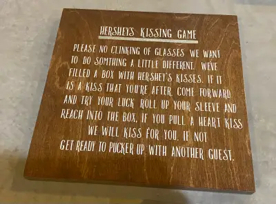 Wedding Signage – Hershey’s Kissing Game, View more