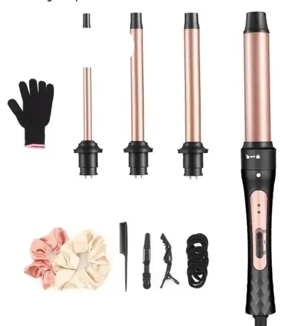 JAETON Curling Wand, 4 in 1 Hair Curling Iron Wand Set Include 4, View more