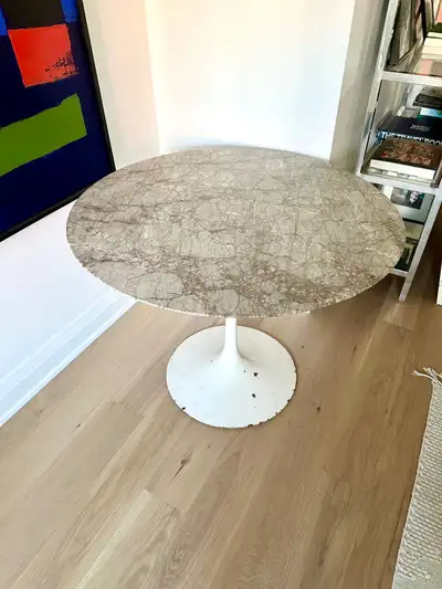 Eero Saarinen Round Tulip Dinning Table (Carrara Marble), View more