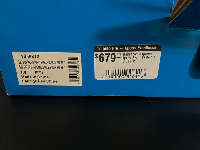 Bauer Supreme Ignite Pro+ Skate Senior Size 8.5 Fit 2 in Hockey in Markham / York Region - Image 3