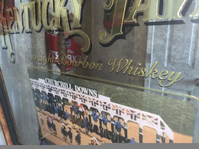 Vintage Huge Kentucky Tavern Bourbon Whiskey mirror sign Mint in Arts & Collectibles in Calgary - Image 10