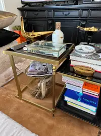Black/Gold side Couch table 