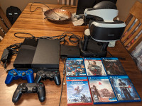 PS4 with VR set and games