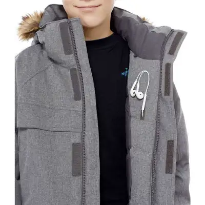 YOUTH Size 10/12 $120 EXCELLENT used condition. Beautiful heather grey colour, classic herringbone p...