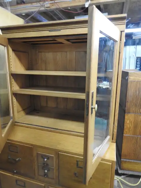 Antique bookcase and  File Cabinet Combo, 5 separate pieces in Bookcases & Shelving Units in Hamilton - Image 6