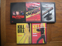 TARANTINO DVD 5 MOVIE SET:KILL BILL-PULP FICTION-RESERVOIR DOGS-