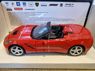 BNIB #31501 1:24 Diecast Maisto 2014 Chevrolet Corvette C7 Stingray Convertible Red