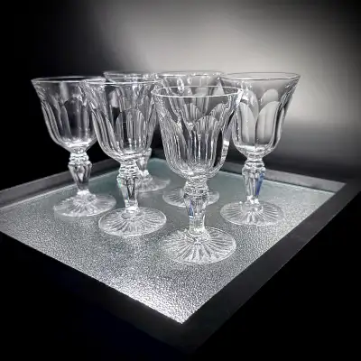 set 6 Moser style crystal liqueur glasses, View more
