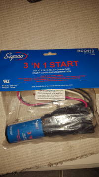 Supco RCO410 Start Kit  RELAY CAPACITOR OVERLOAD