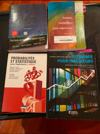 Livres Polytechnique Montréal (Analyse numérique, Plant design)