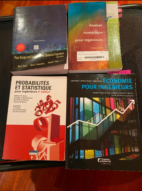 Livres Polytechnique Montréal (Analyse numérique, Plant design) dans Autre  à Ville de Montréal