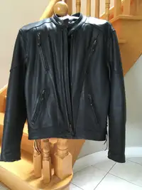 2 MEN"S LEATHER MOTORCYCLE JACKETS