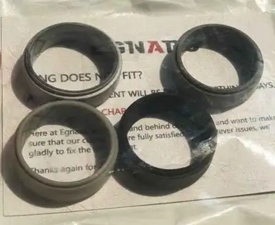 Men's silicone wedding rings, newsize 14$5 ea, View more