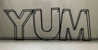 YUM Black Metal Classic Word Wall Art - By Target