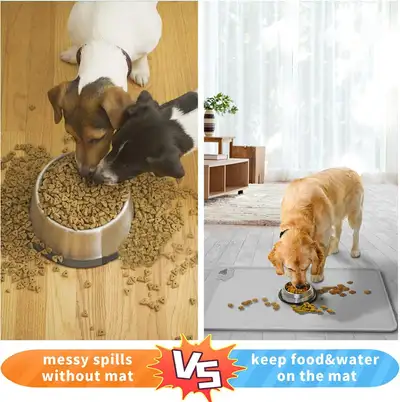 Dog Food Bowl Mat by MHOMER, View more