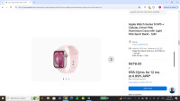 Apple Watch Series 9 GPS + Cellular, 41mm Pink Aluminium Case
