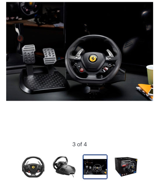Thrustmaster T80 Racing Wheel Ferrari 488GTB Edition for PS5/PS4 in Sony Playstation 5 in St. Catharines - Image 3