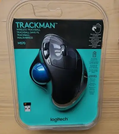 Logitech M570 Wireless Trackball Mouse- New/Sealed., View more
