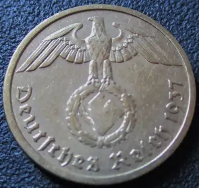 GERMAN 1937A 10 PFENNIG COIN, View more