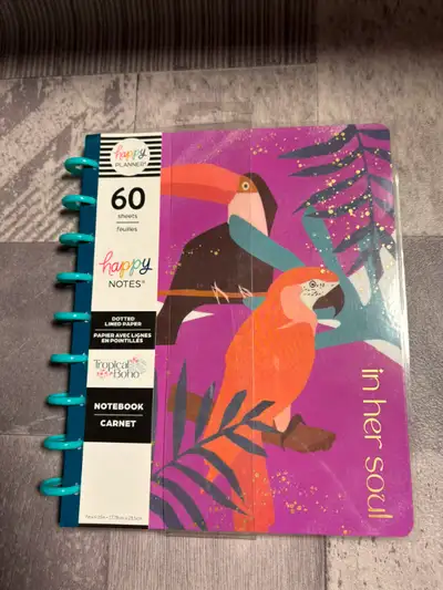 Carnet de notes Tropical Boho Happy Planner 60 feuilles pointill, View more