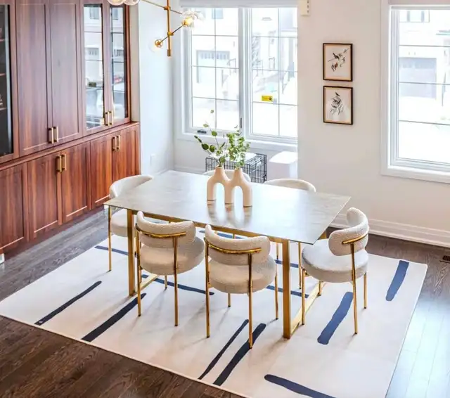 CB2 Style Boulce fabric Round Back Dining Chair (Price for each) in Chairs & Recliners in Markham / York Region - Image 3