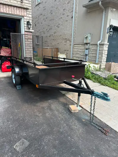 This is a used trailer with new LED lights and new axle Freshly painted. The wheels and radial tires...
