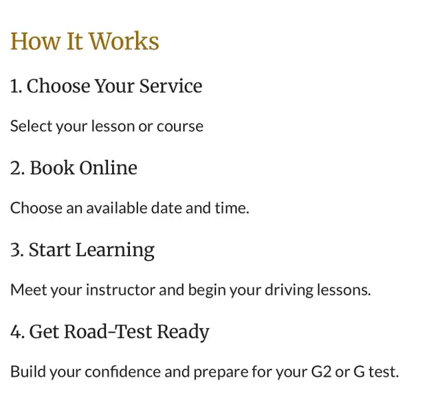 Driving Lessons and Road Test G, G2586461194182338563