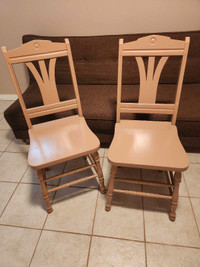 Chairs, wood x 2