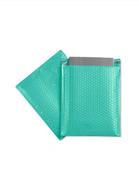 Uline Economy Colored Poly Bubble Mailers #2 - 8 1⁄2 x 12", Teal