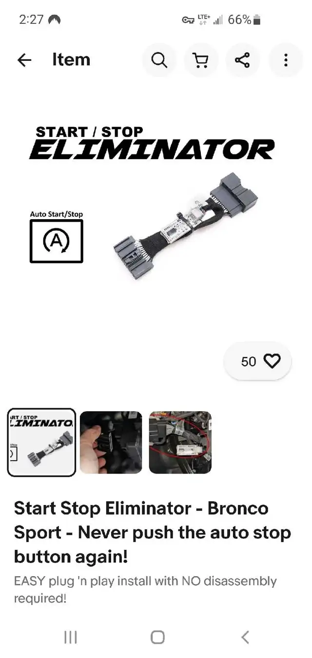 Auto stop eliminator for ford bronco sport in Other Parts & Accessories in Sault Ste. Marie - Image 2