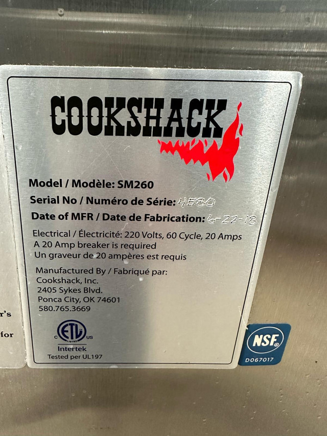 Commercial smoker Cookshack 220v Like-NEW  in Other Business & Industrial in City of Toronto - Image 4