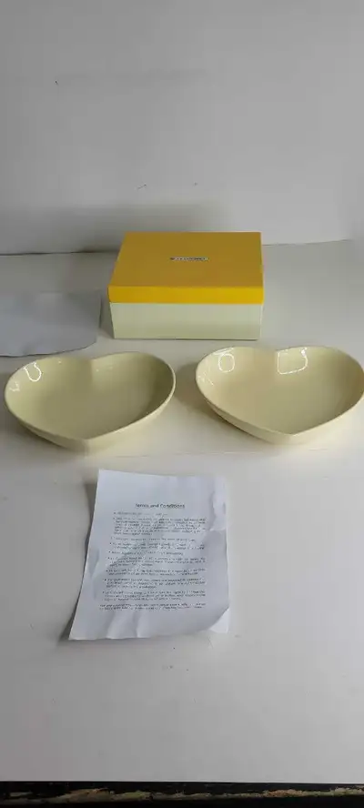 Set of 2 vintage Le creuset medium heart dishes , View more
